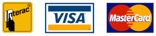 PVB accepts Cash, Interac debit cards, Visa, Mastercard. Credit Card logos